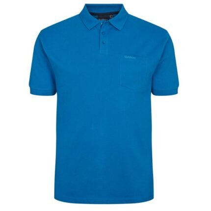 North56°4 polo mezza manica taglie forti uomo colore bluette 99011/0570