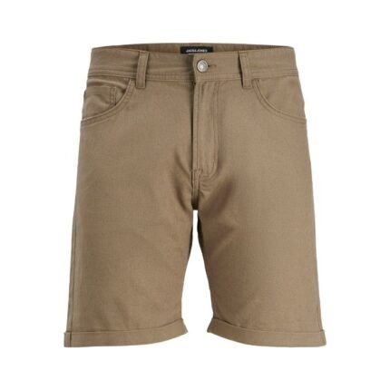 Jack & Jones bermuda misto lino  taglie forti uomo colore fango 12240745